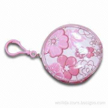 Coin Purse, Customized Logos are Welcome, Made of TC Cloth and PVC